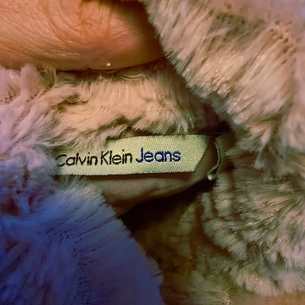 Calvin Klein faux fur toddlers pea coat